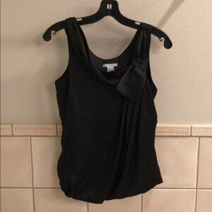 New H&M scoop neck silky bow detail drape neck bubble tank sleeveless blouse